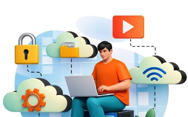 Cloud services — infrastructure, security, storage, and connectivity